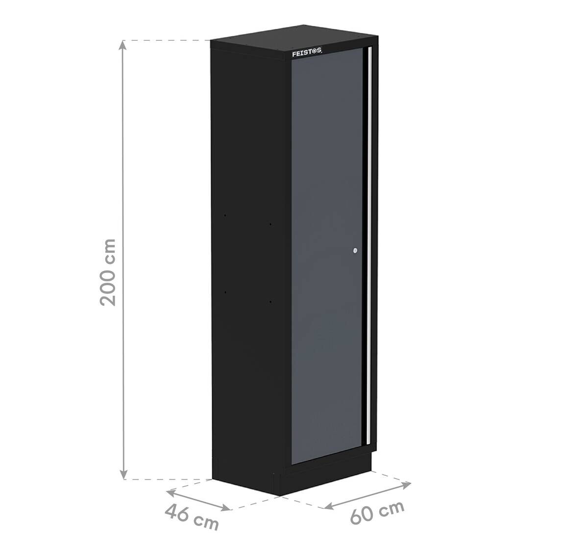 Werkstatteinrichtung Apollo schwarz B/H/L: ca. 60x200x46 cm