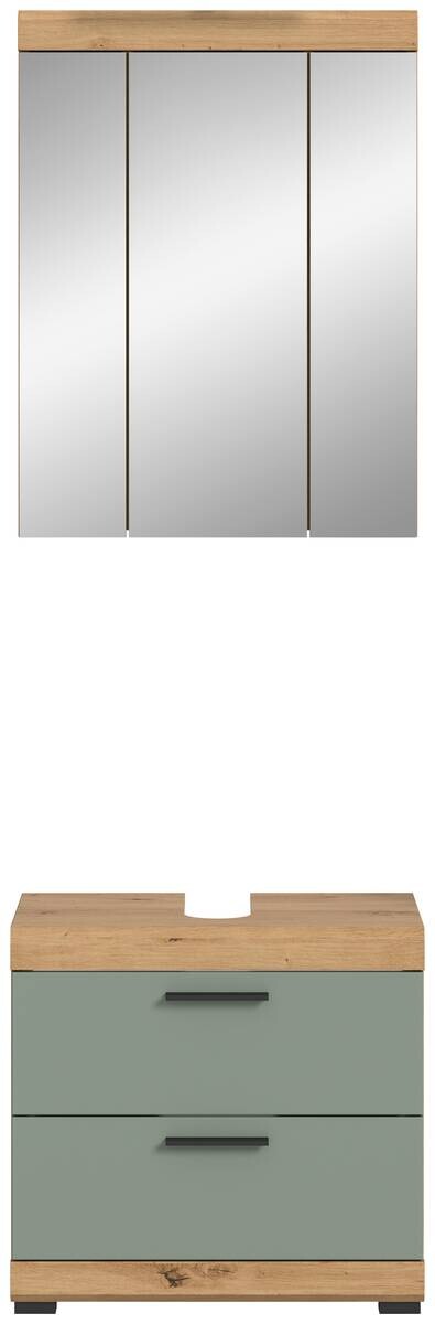 Badezimmer-Set Scout Eiche Artisan Nachbildung salbei Nachbildung B/H/T: ca. 60x191x37 cm