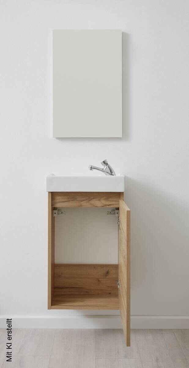 Badezimmer-Set Champ Eiche Artisan Nachbildung B/H/T: ca. 40x68x22 cm