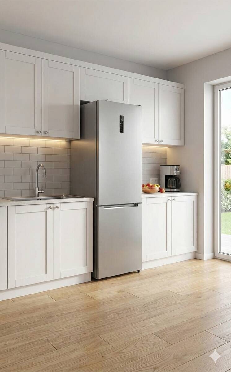 POCOline Kühl-/Gefrierkombination KGK200-405AIXDNF Inox B/H/T: ca. 59,5x200x66 cm
