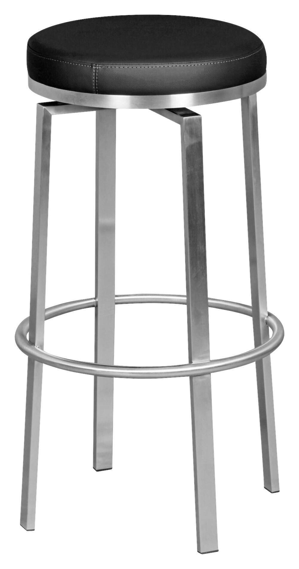 Barhocker schwarz Kunstleder H/D: ca. 76x37 cm