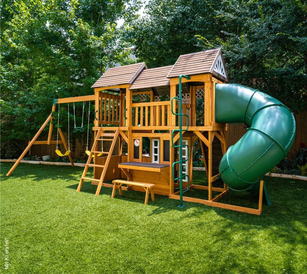 Zwerkules Spielturm Bolzo natur B/H/L: ca. 675x280x347 cm