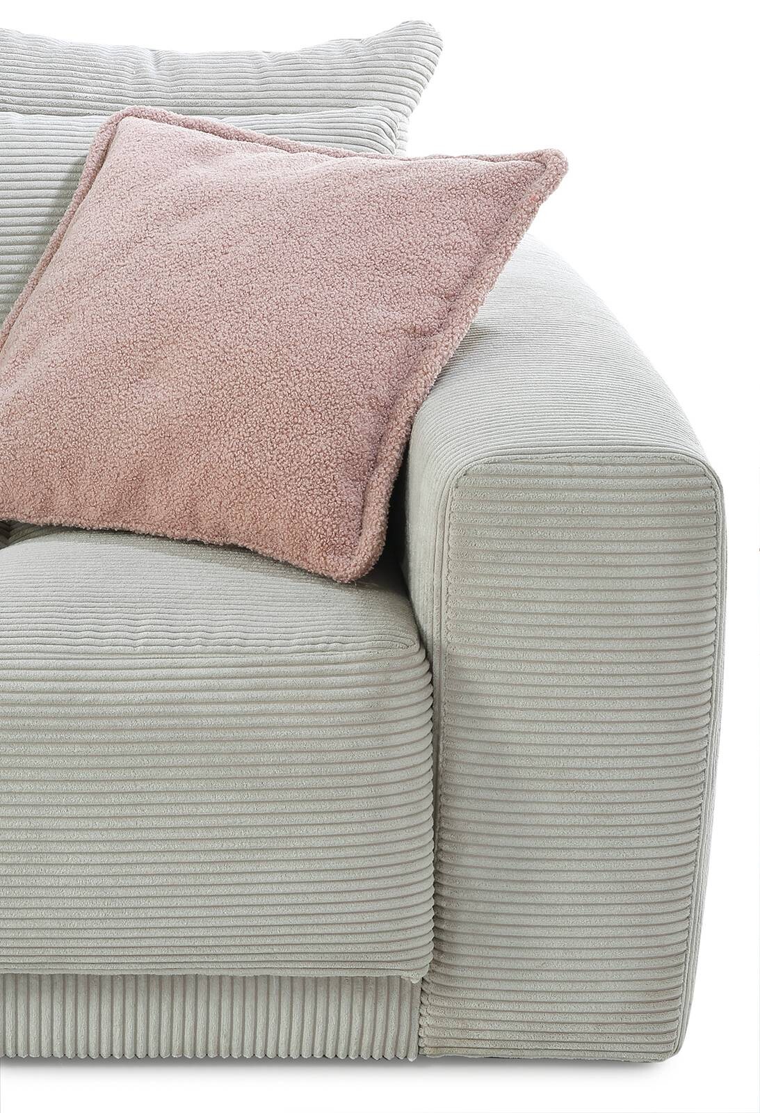 Big Sofa Greige Microfaser B/H/T: ca. 298x80x135 cm | Greige | 298,00/80,00/135,00 cm