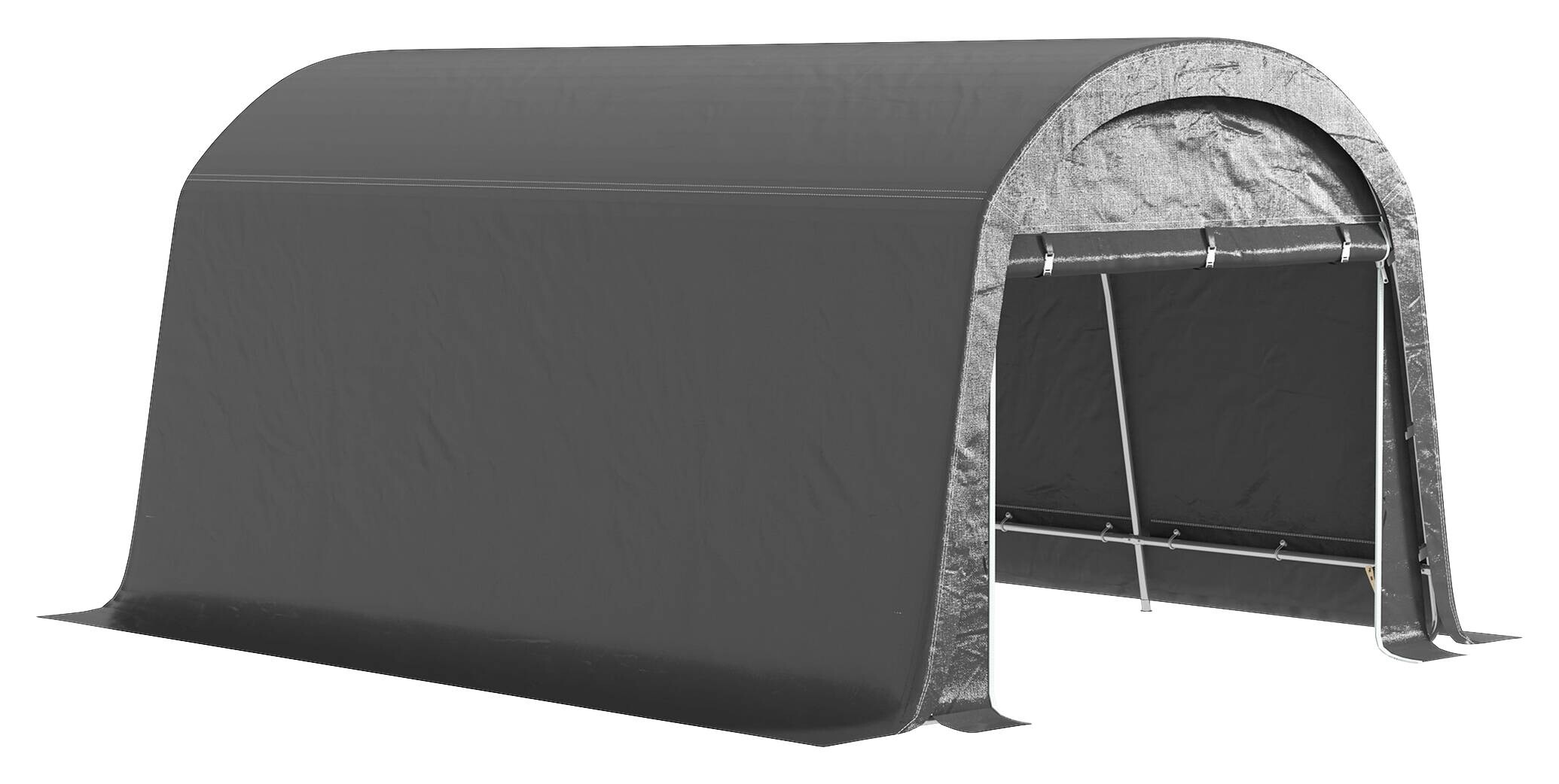 Outsunny Gerätezelt dunkelgrau Kunststoff B/H/L: ca. 300x230x450 cm