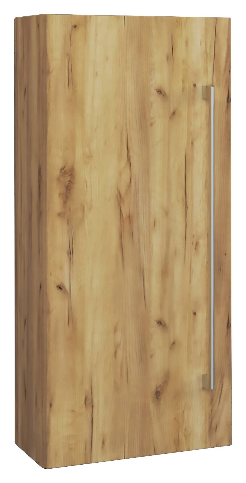 Midischrank Badinos Eiche Honig Nachbildung Alu Optik B/H/T: ca. 33x75x22 cm