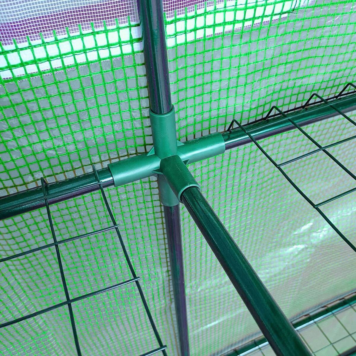 Outsunny Foliengewächshaus mit 4 Regalen B/H/L: ca. 100x213x200 cm