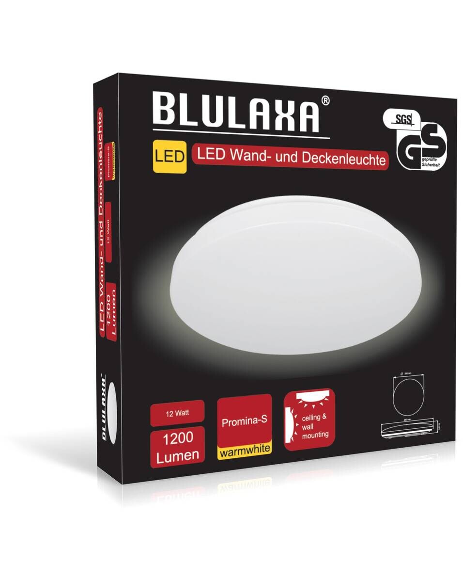 Blulaxa Deckenleuchte Promina weiß Kunststoff H/D: ca. 5,5x28 cm