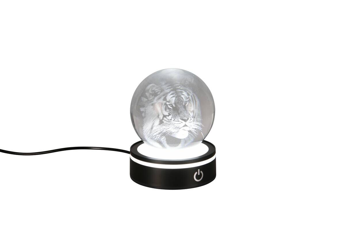 Reality LED-Tischleuchte Kunststoff Glas H/D: ca. 10x8 cm
