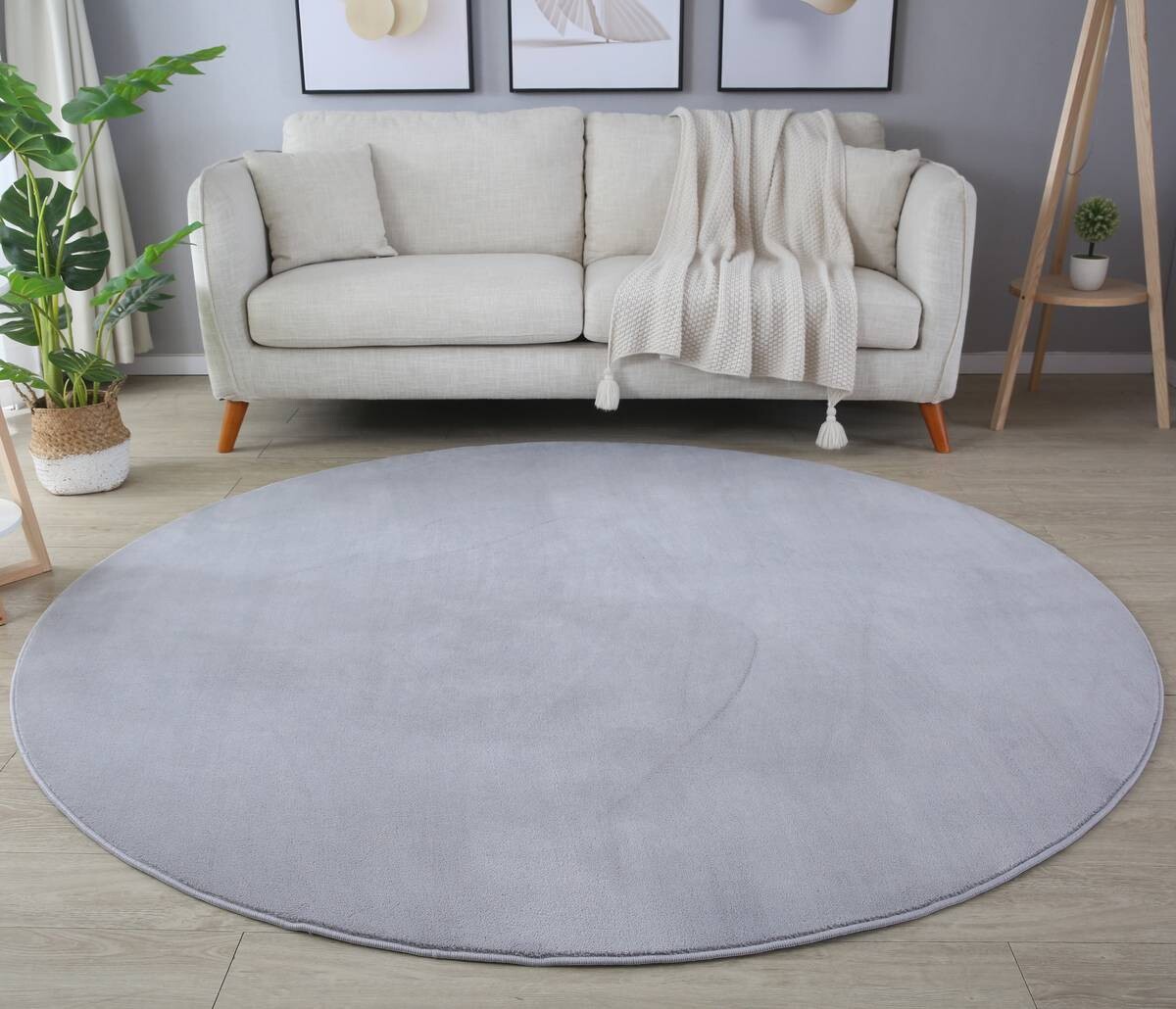 Ayyildiz Teppich SKY silber B/L: ca. 120x120 cm