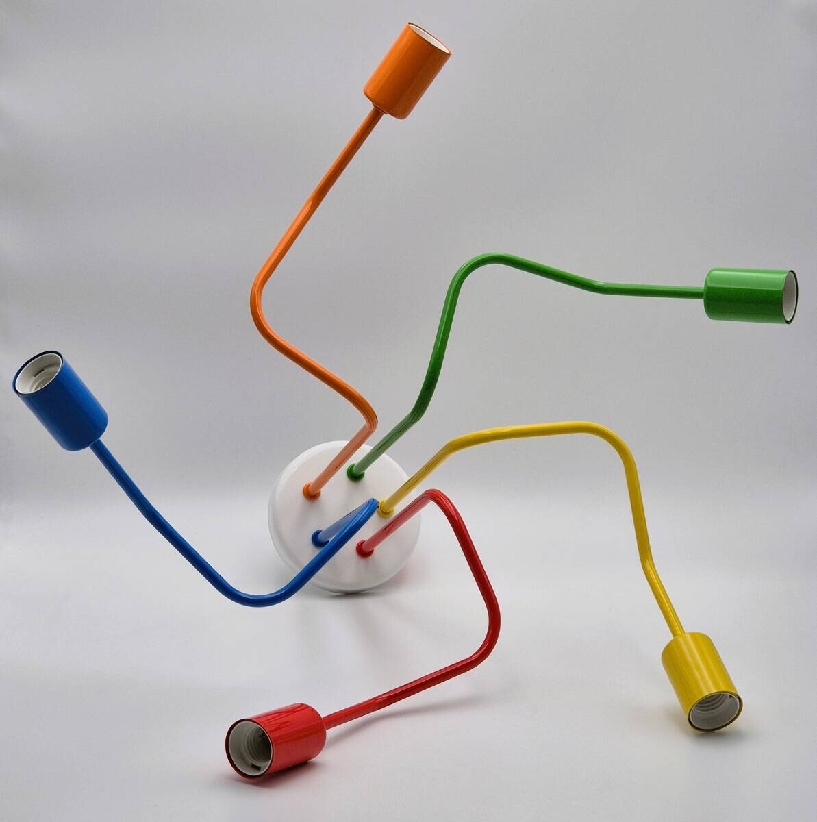 Lamkur Hängeleuchte Domino mehrfarbig Stahl B/H/L: ca. 59x40x59 cm E27 5 Brennstellen