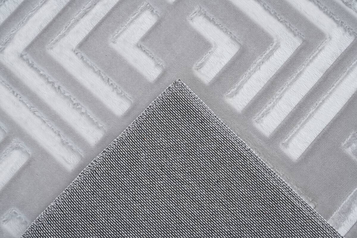 Kayoom Teppich Calma 325 silber B/L: ca. 160x220 cm