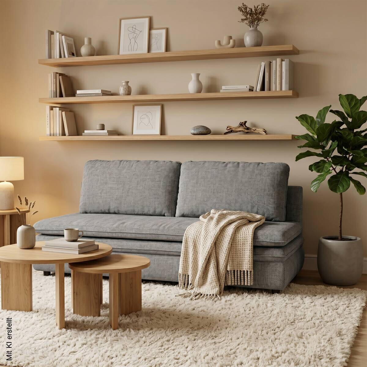 Schlafsofa Fiesta grau Microfaser B/H/T: ca. 200x89x85 cm