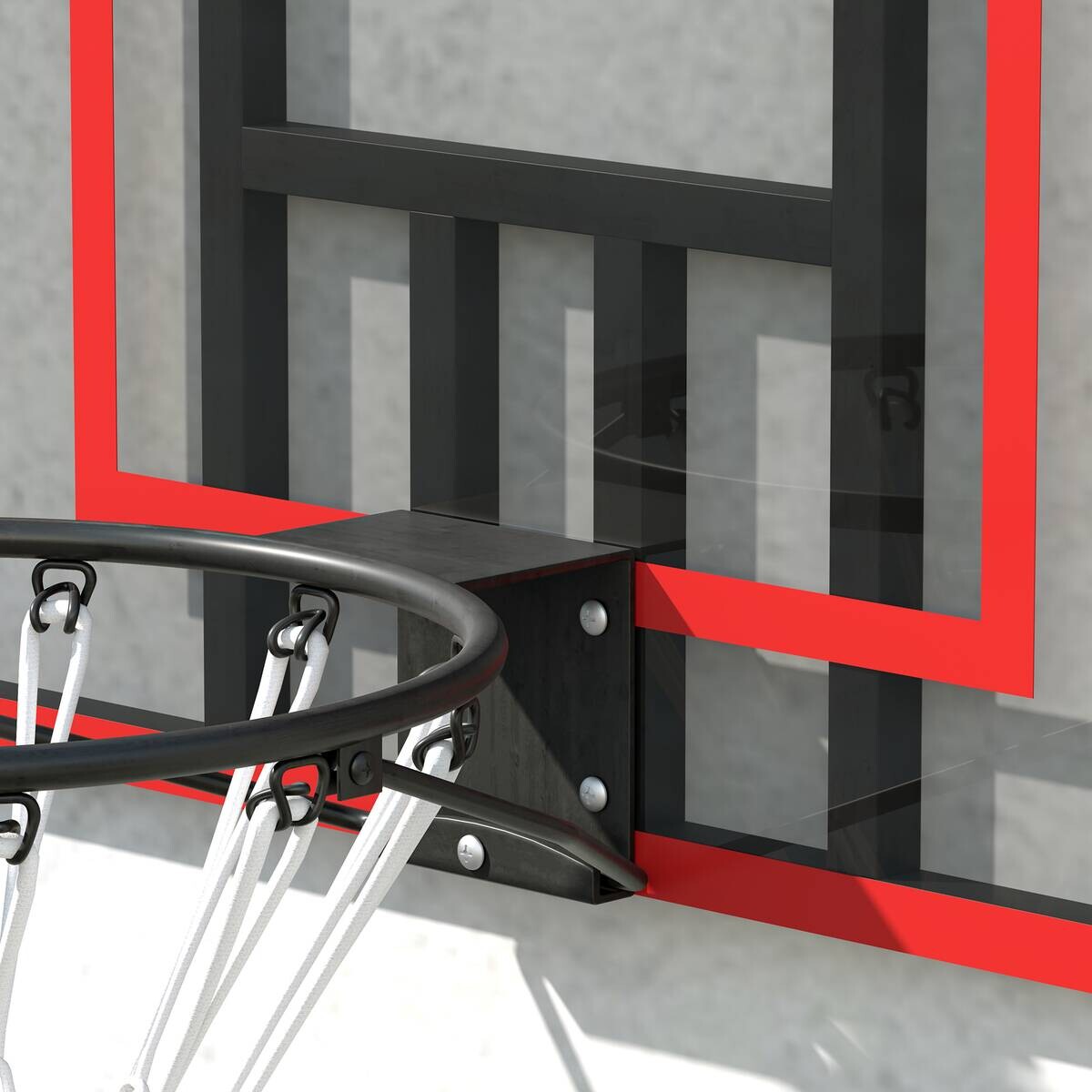 SPORTNOW Basketballkorb rot Kunststoff B/H/L: ca. 61x73x113 cm