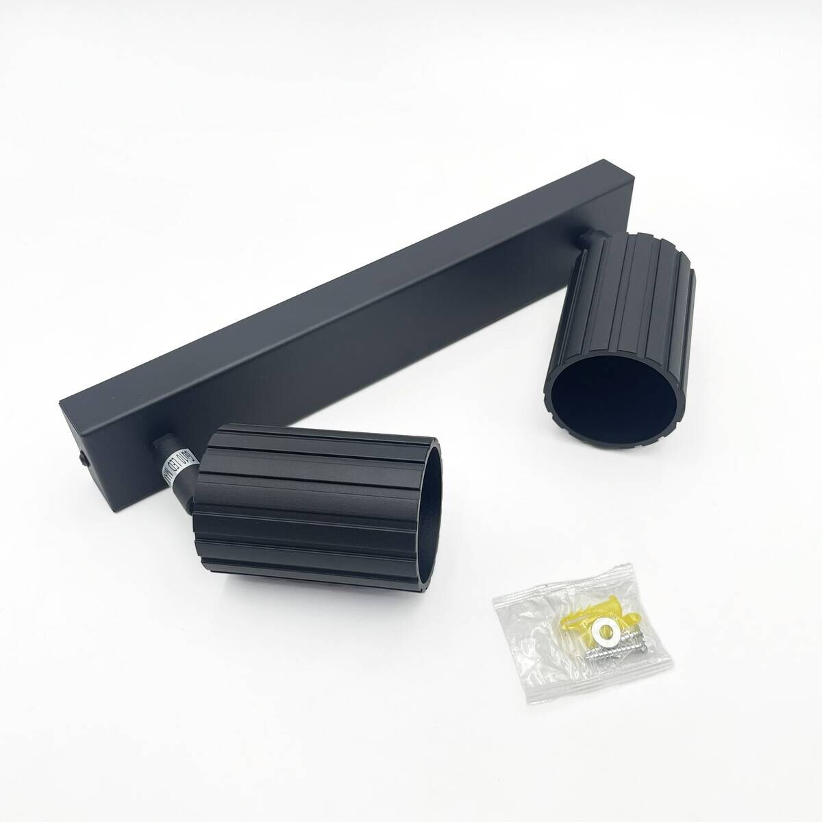 Lamkur Strahler Prisma schwarz Stahl B/H/L: ca. 6,5x16,5x30 cm 2 Brennstellen