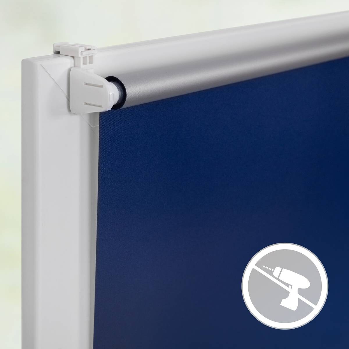 LICHTBLICK Thermo Klebe-/Klemmrollo Verdunklungsqualität blau B/L: ca. 65x150 cm