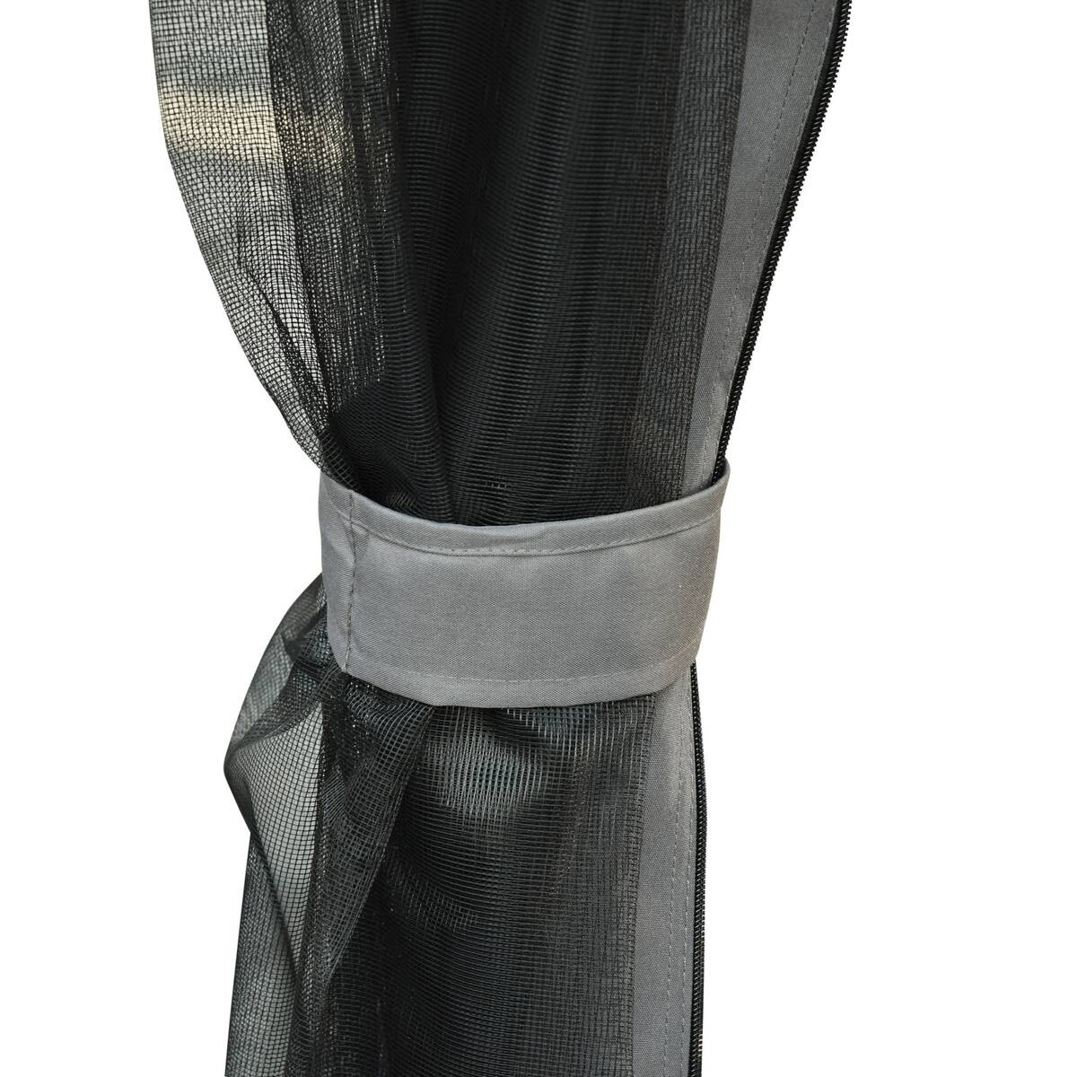 Outsunny Hollywoodschaukel grau Stahl B/H/L: ca. 172x248x256 cm