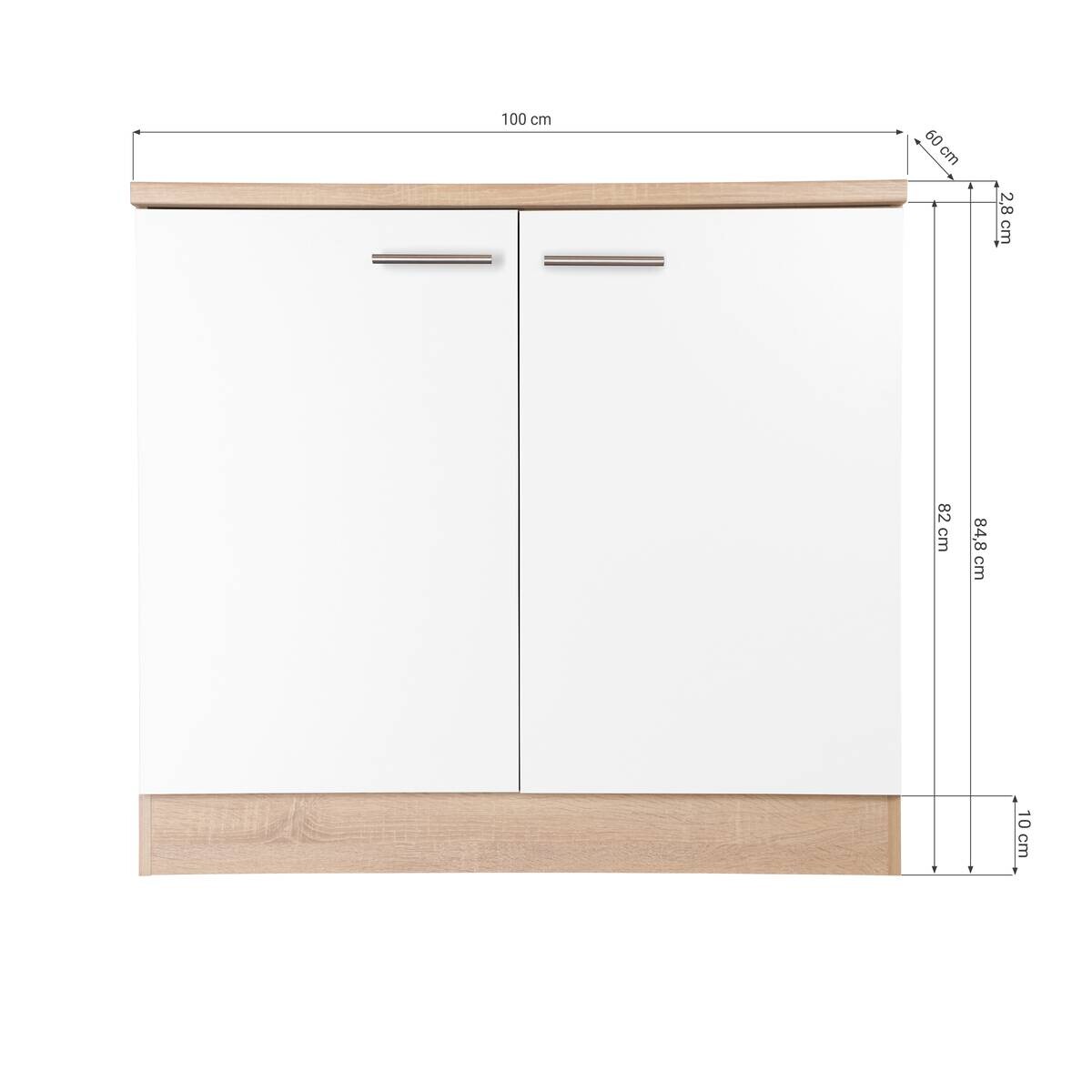 Spülenunterschrank Merle schwarz B/H/T: ca. 100x85x60 cm