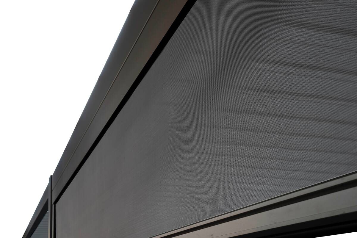 Mirador Sonnenrollo für Pergola Classic und Deluxe anthrazit Aluminium B/H/L: ca. 370,5x236,5x7 cm