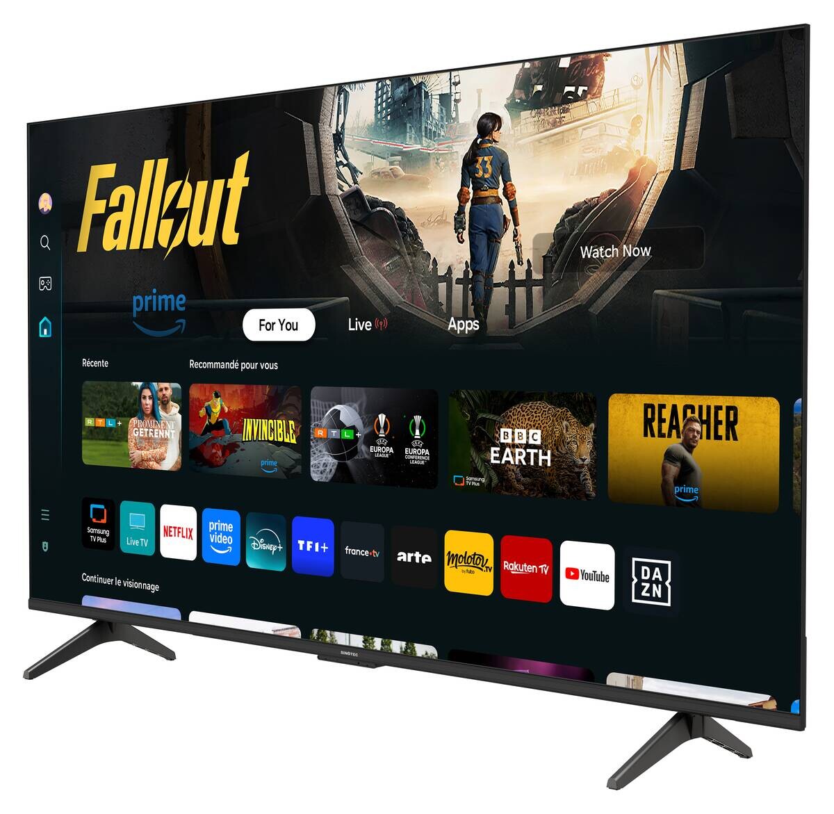 Sinotec LED-Fernseher 50U4500K schwarz B/H/T: ca. 111x72x26,4 cm