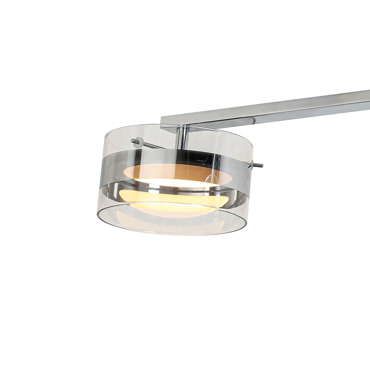POCOline Pendelleuchte Annabell Chrom Metall Glas B/H: ca. 15x120 cm