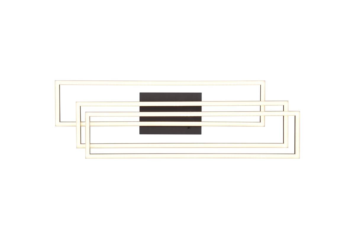Reality LED-Deckenleuchte R64423132 Corso schwarz Metall B/H/T: ca. 66x10x60 cm 1 Brennstellen