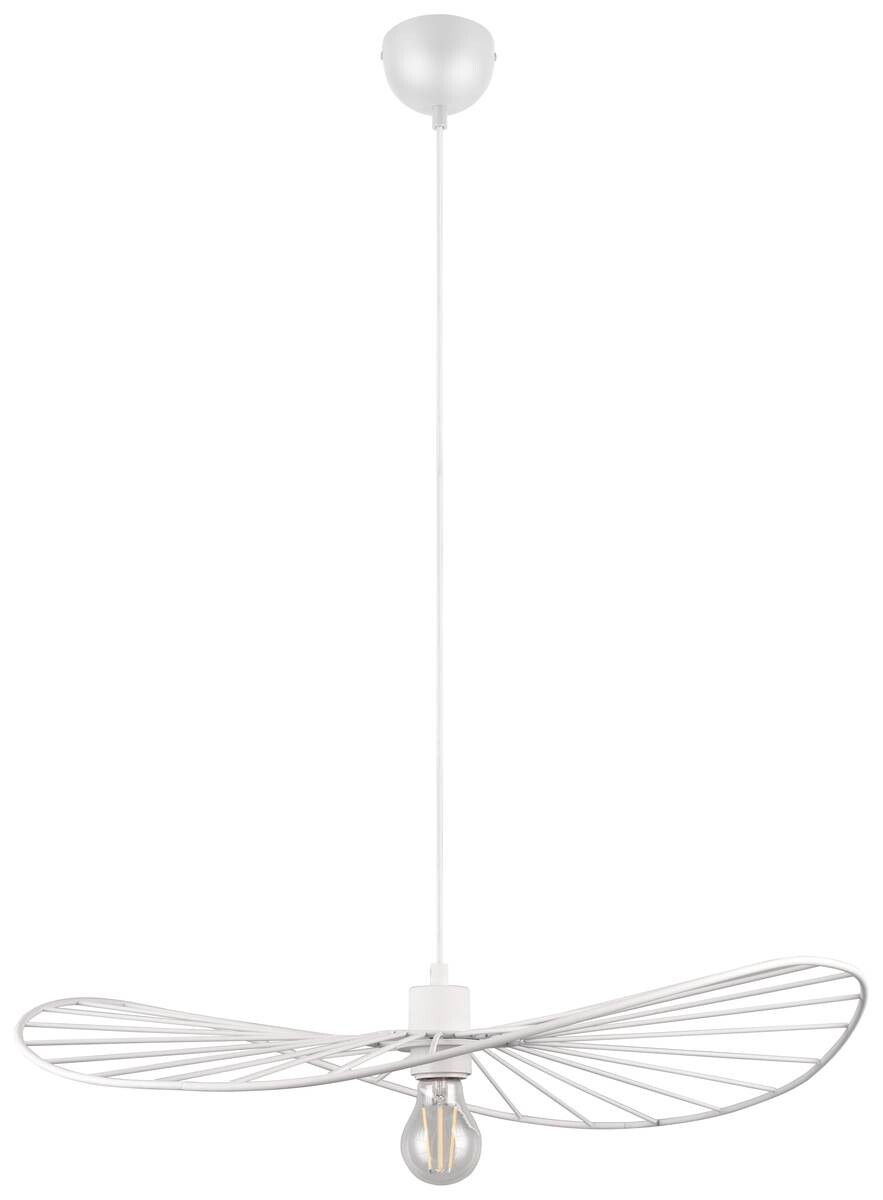 Reality Pendelleuchte R31451031 Chapeau weiß Metall H/D: ca. 150x60 cm E27 1 Brennstellen