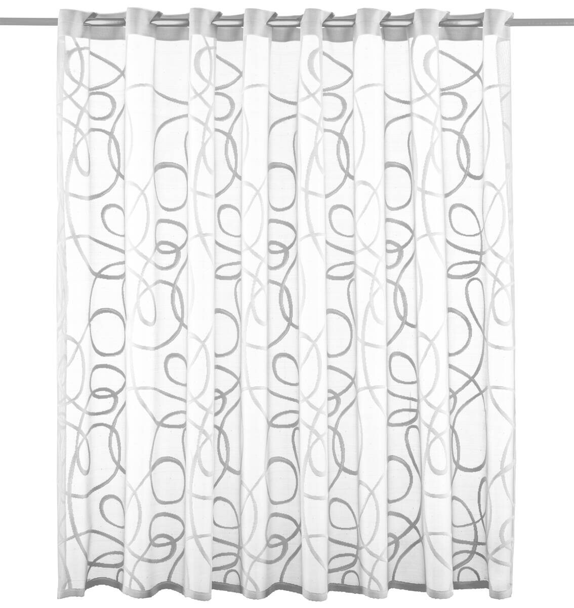 POCOline Scheibengardine Runding weiß B/L: ca. 140x90 cm