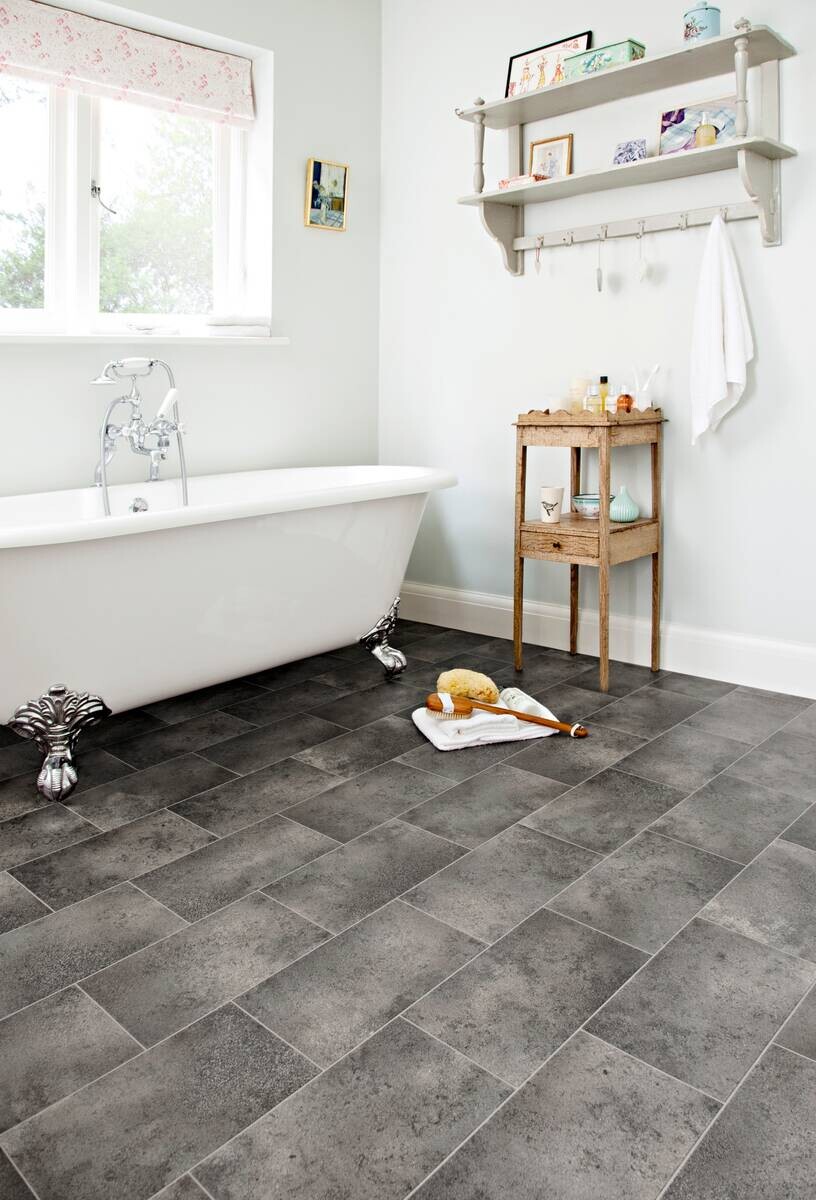 Vinylboden Start grau Fliese B: ca. 300 cm pro m²