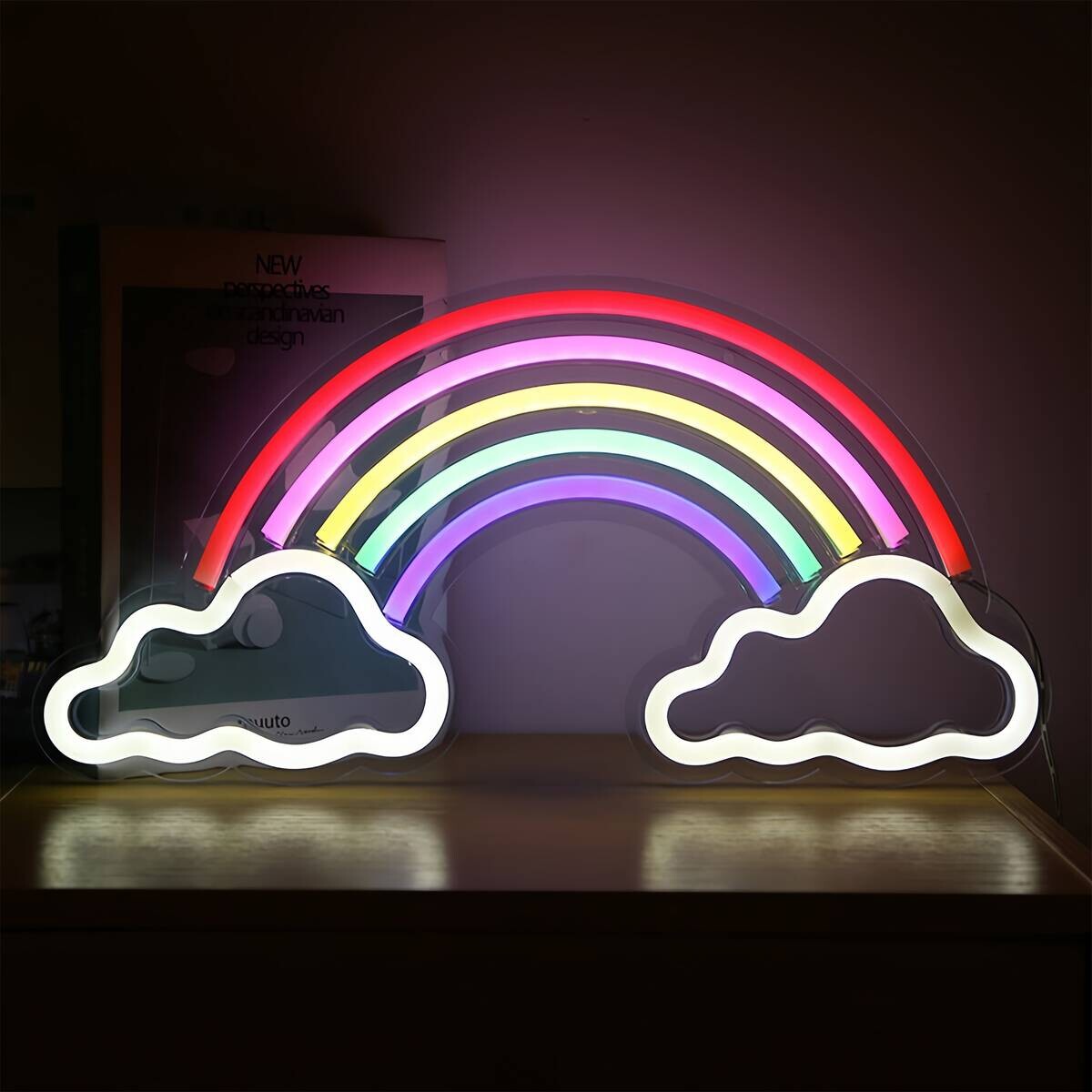 POCOline Neon Wandleuchte Rainbow multicolor B/H: ca. 40x42 cm