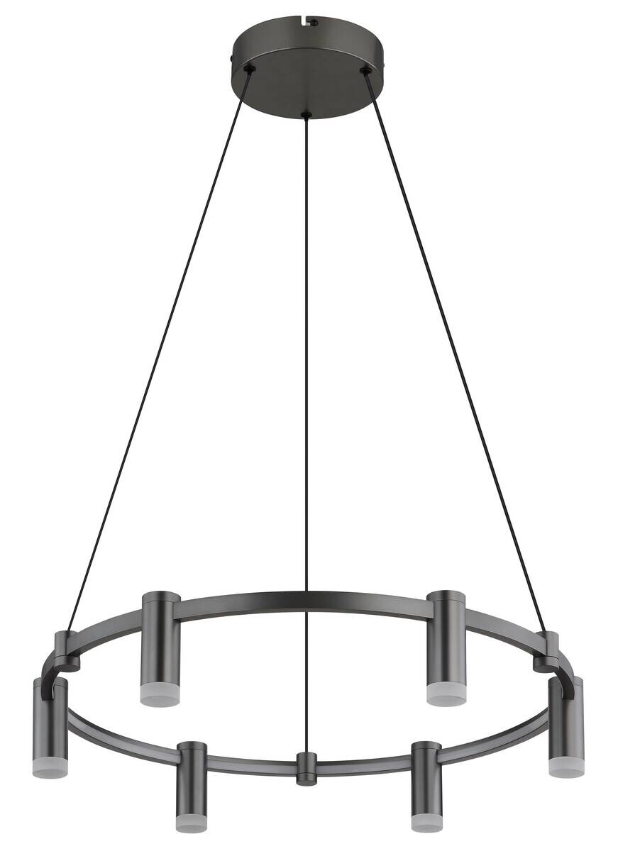 GLOBO Hängeleuchte anthrazit Opal Aluminium Acryl Metall H/D: ca. 120x62 cm 1 Brennstellen