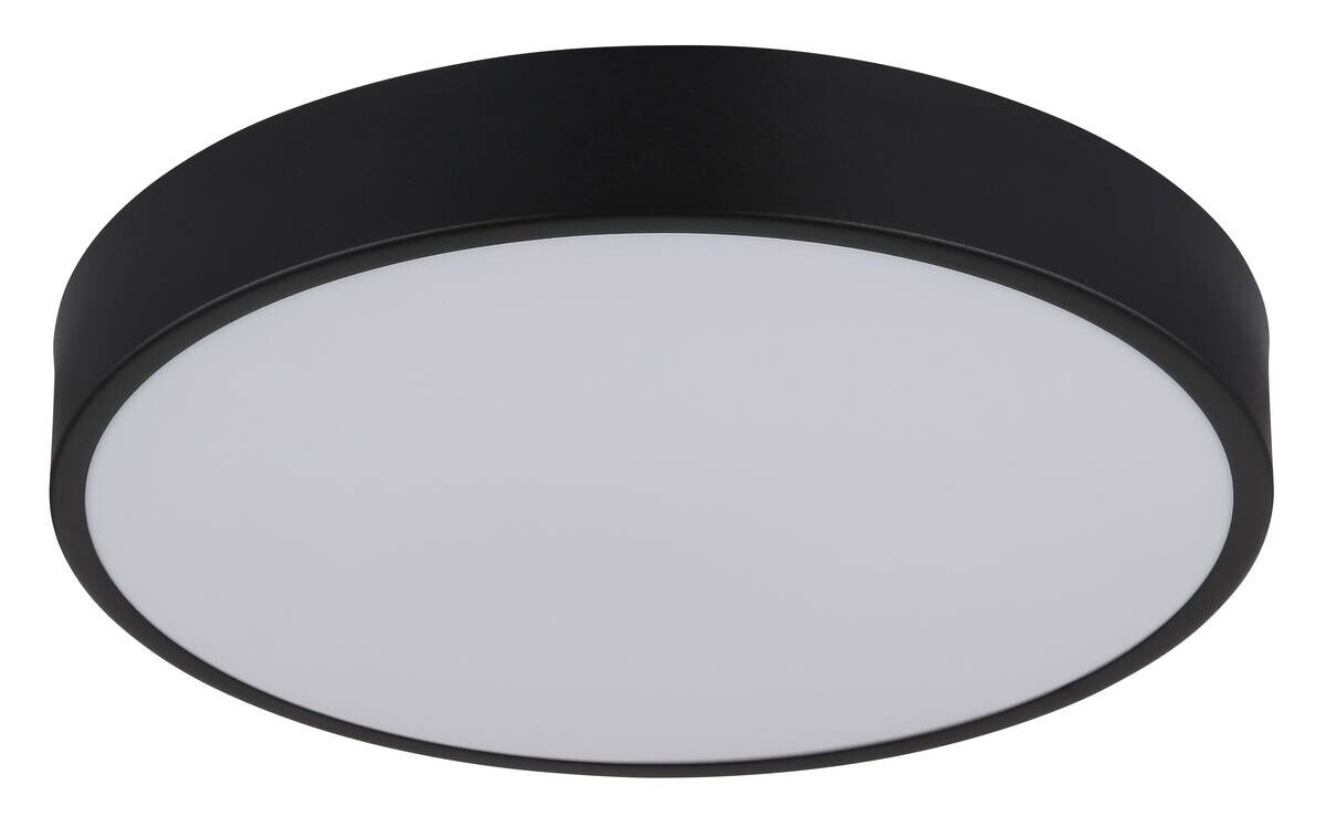 GLOBO LED-Deckenleuchte Opal mattschwarz Kunststoff Metall H/D: ca. 7x33,2 cm 1 Brennstellen