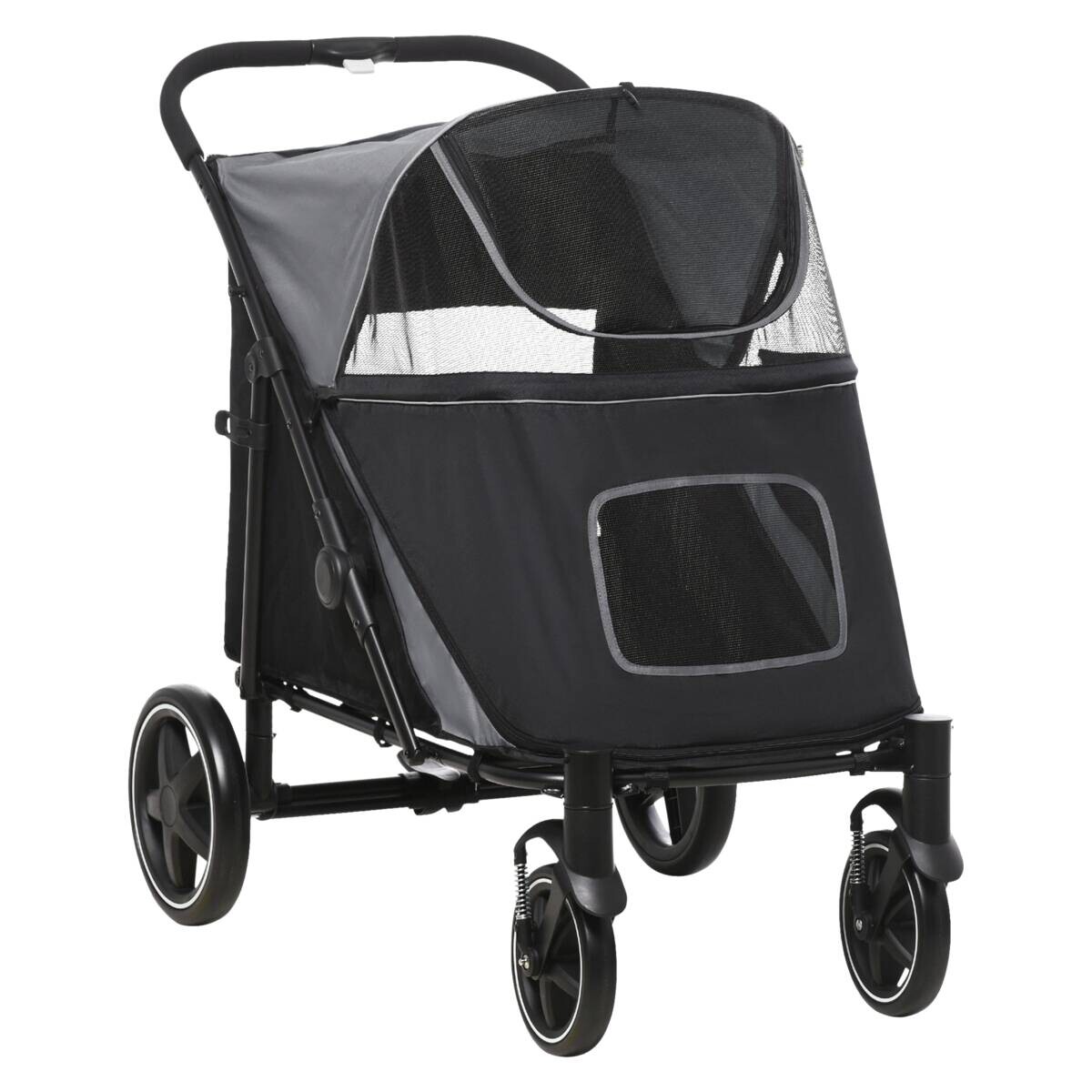 PawHut Hunde-Zubehör grau Edelstahl B/H/L: ca. 65x112x100 cm