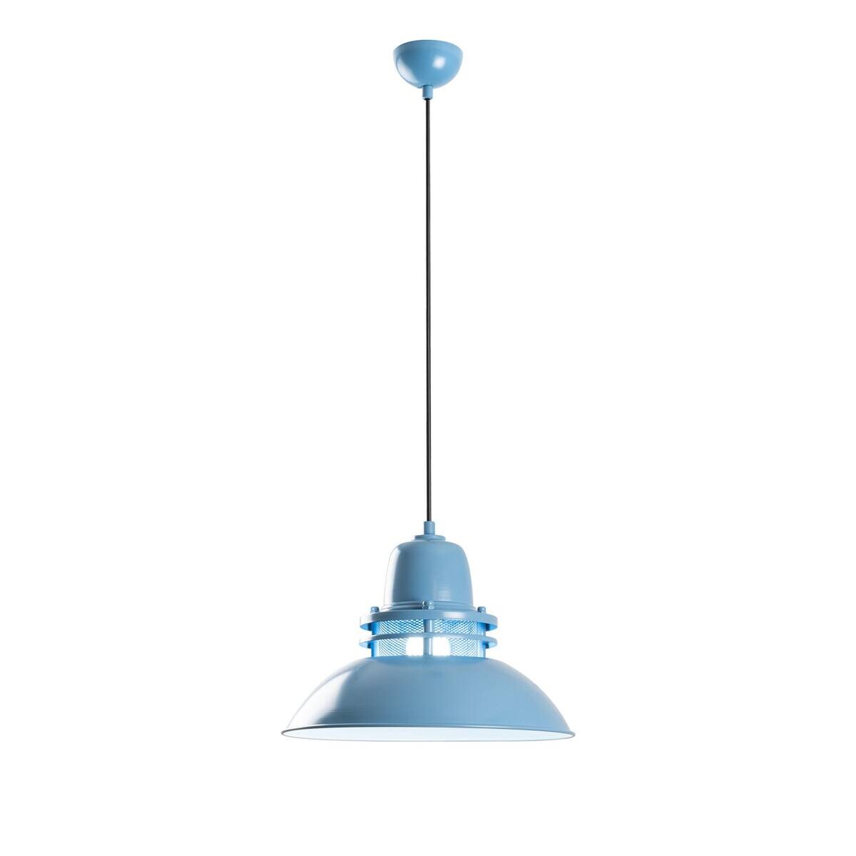Opviq Pendelleuchte blau B/H/T: ca. 34x123x34 cm E27 1 Brennstellen