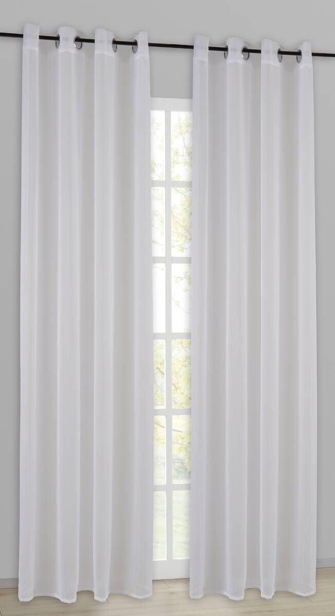 POCOline Ösenvorhang Micha weiß B/L: ca. 135x235 cm