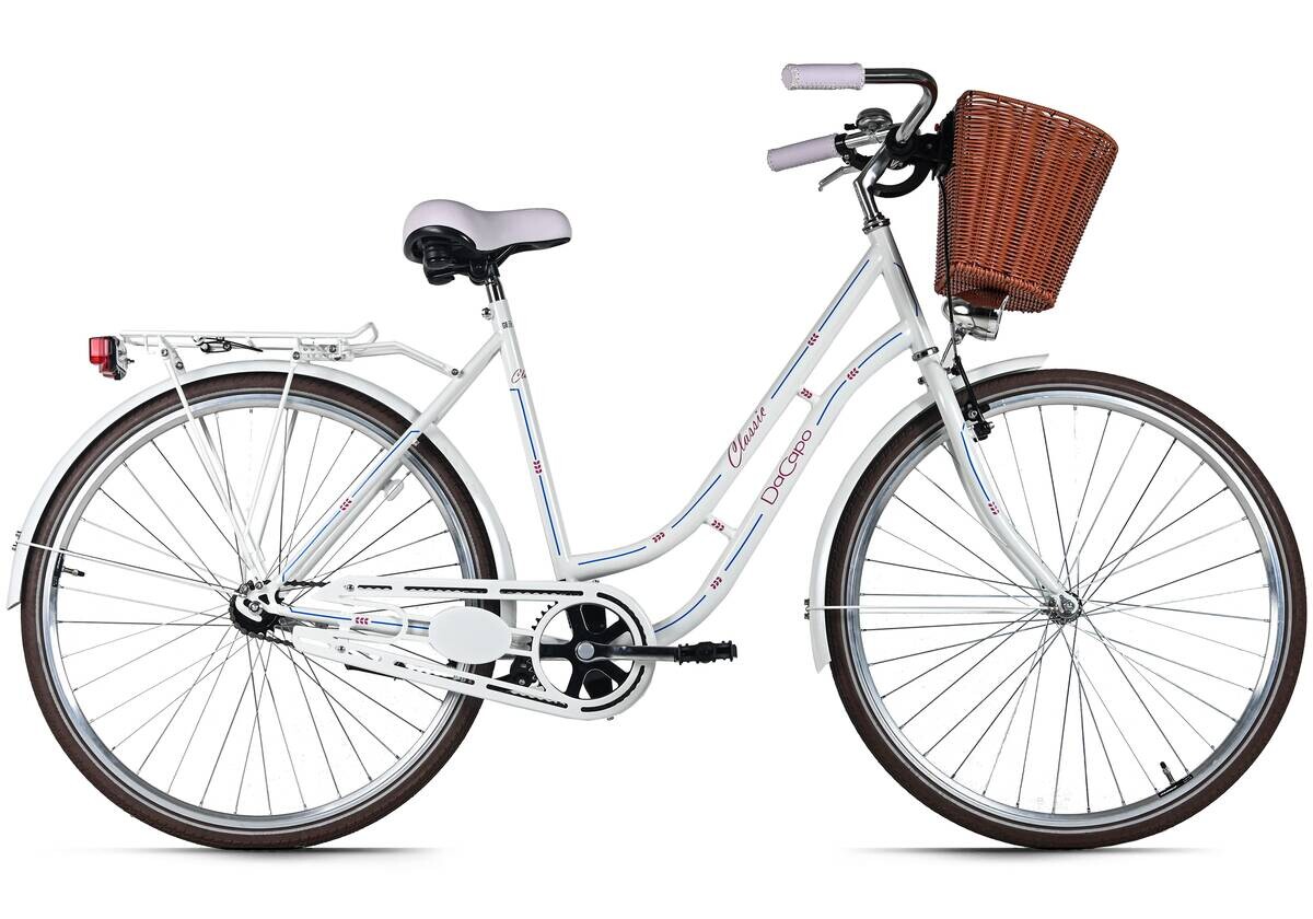 DaCapo City-Bike Classic Premium 28 Zoll Rahmenhöhe 53 cm 1 Gänge weiß weiß ca. 28 Zoll