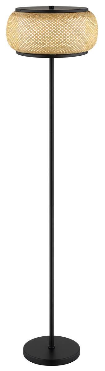 GLOBO Stehlampe natur mattschwarz Metall Bambus H/D: ca. 146,1x38 cm 1 Brennstellen