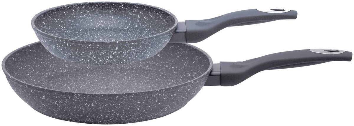Pfannenset grau Aluminium 2 tlg.