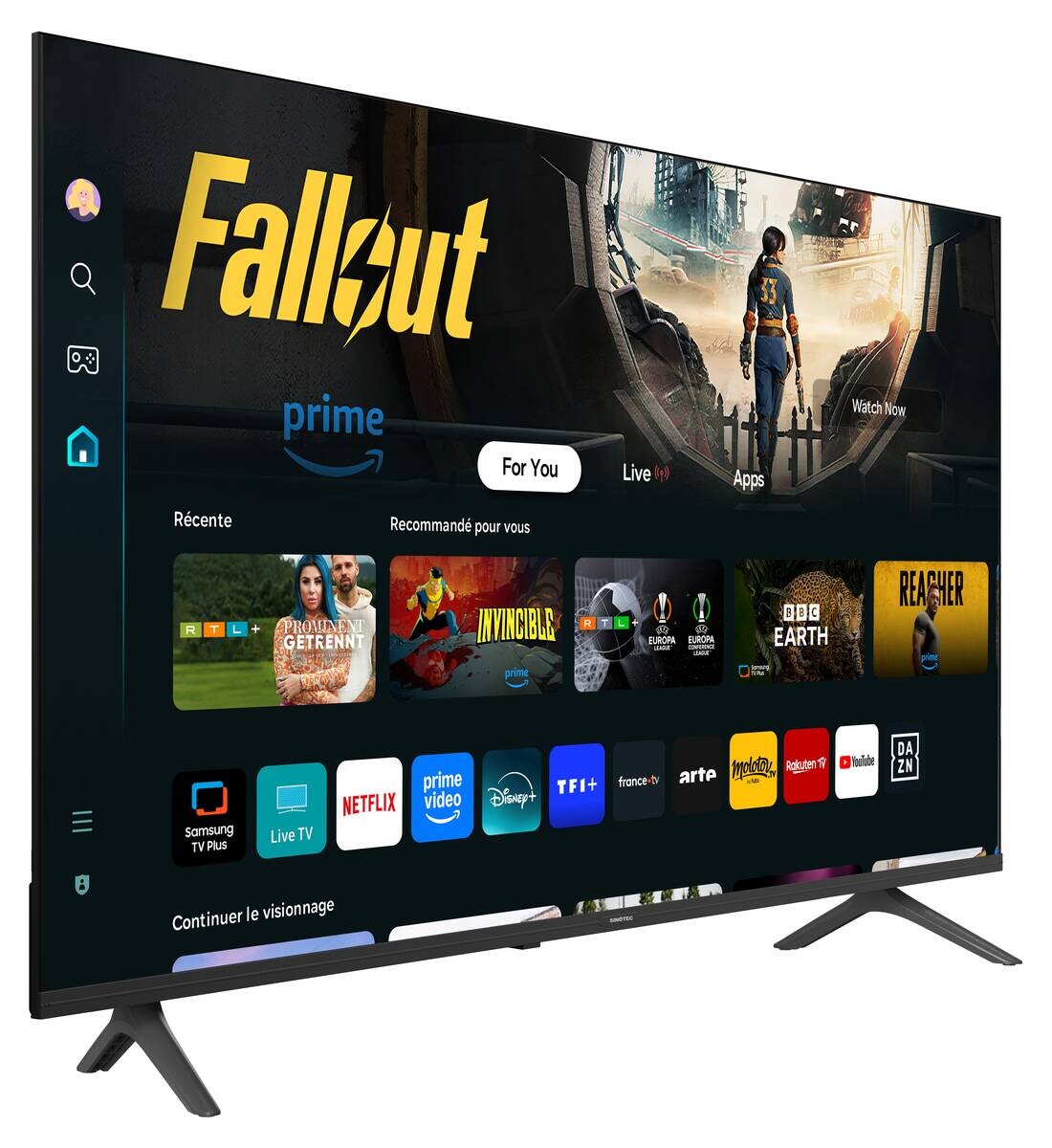 Sinotec LED-Fernseher 55U4500K schwarz B/H/T: ca. 122,6x78,7x27,4 cm