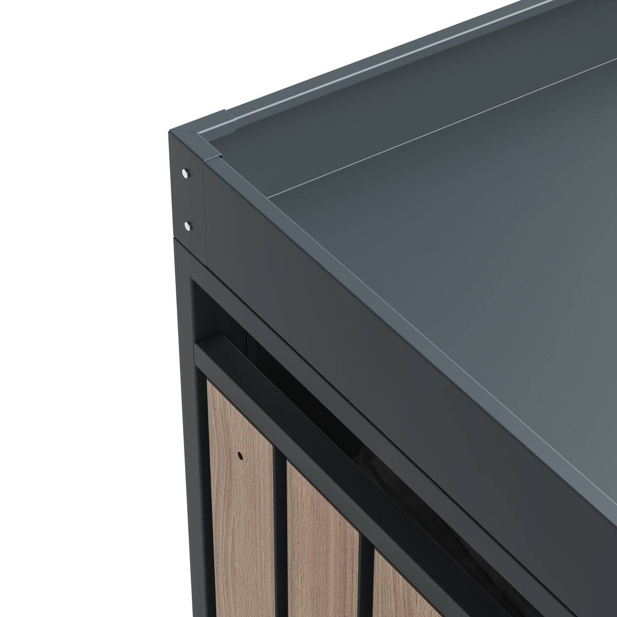 Westmann Mülltonnenbox Planta braun B/H/L: ca. 264x124x84 cm