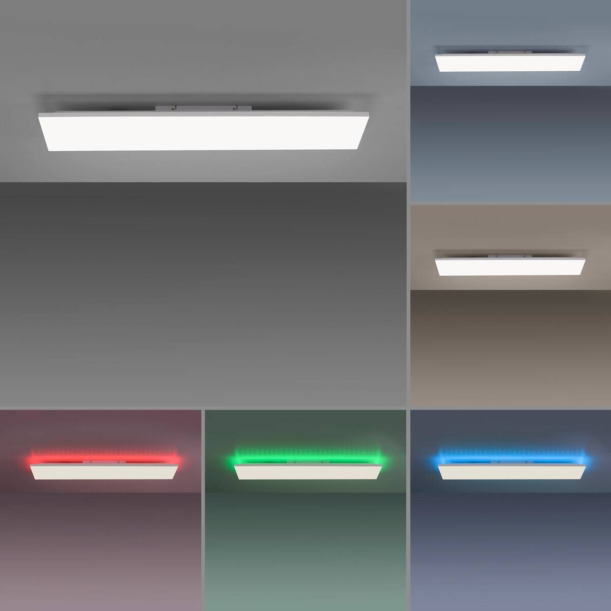Just Light LED-Deckenleuchte weiß B/H/L: ca. 25x6,2x100 cm 2 Brennstellen