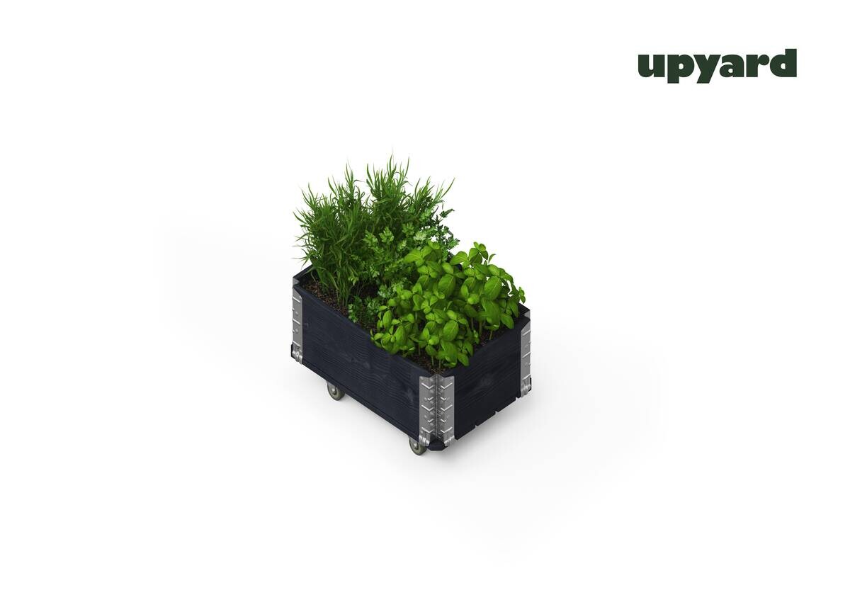 UPYARD Kräuterkasten INDUSTRIAL schwarz Holz B/L: ca. 40x60 cm