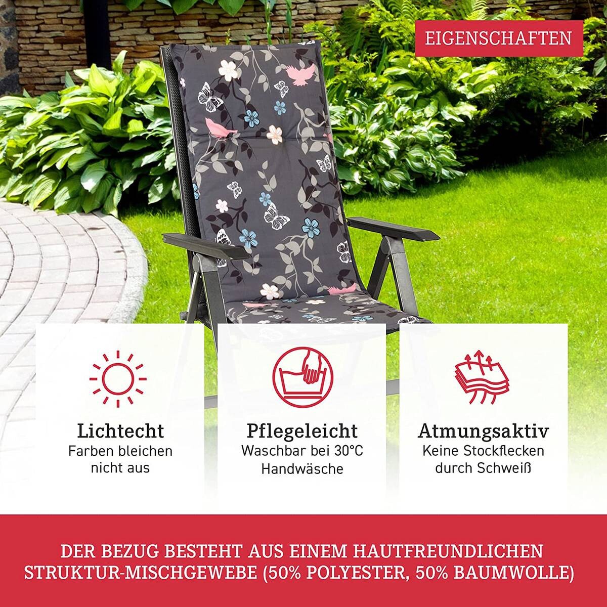 Beo Saumauflage für Hochlehner Bregenz multicolor Polyester-Mischgewebe B/H/L: ca. 50x6x118 cm 2er Set
