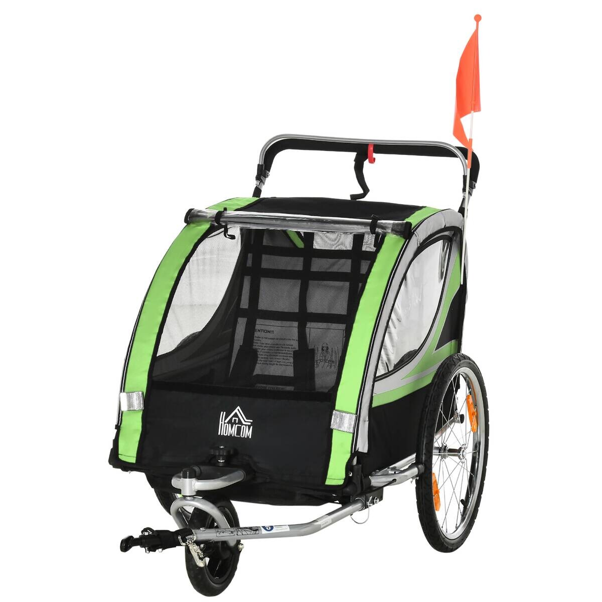 HOMCOM Fahrrad-Zubehör grün grün B/H/L: ca. 75x142x101 cm