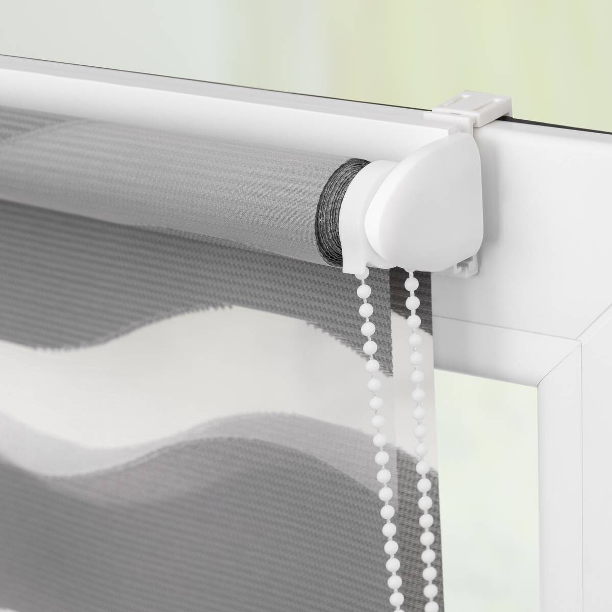 LICHTBLICK Doppelrollo Duo Welle grau B/L: ca. 70x150 cm