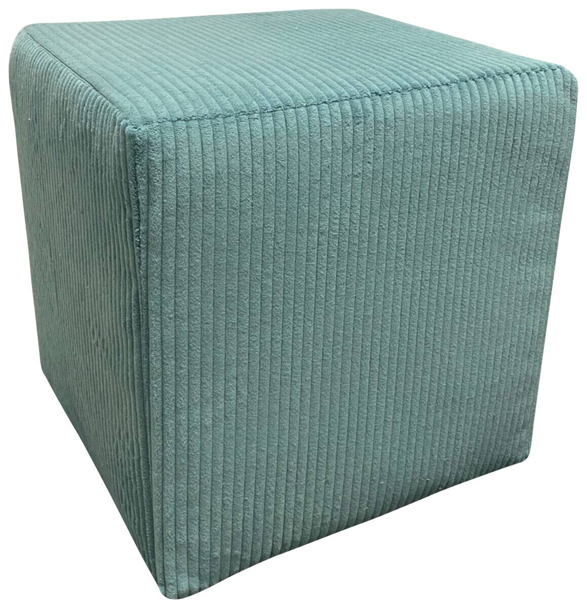 Hocker Tok Lagos petrol schwarz Kunststoff Styropor Schaumstoff Kord B/H/T: ca. 45x42x45 cm