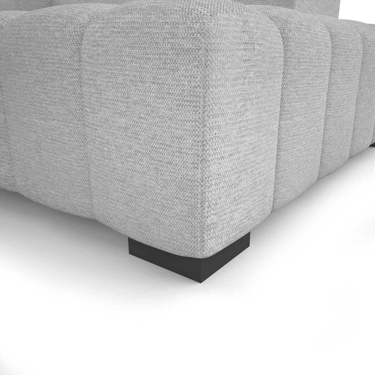 Ecksofa mit Bettfunktion hellgrau Flachgewebe B/T: ca. 300x210 cm