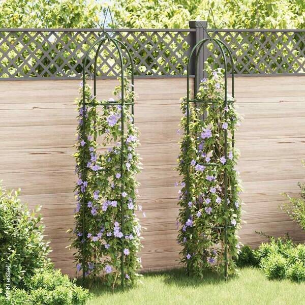 Garten-Ranktürme 2er-Set grün B/H/T/L: ca. 38x190x38x38 cm