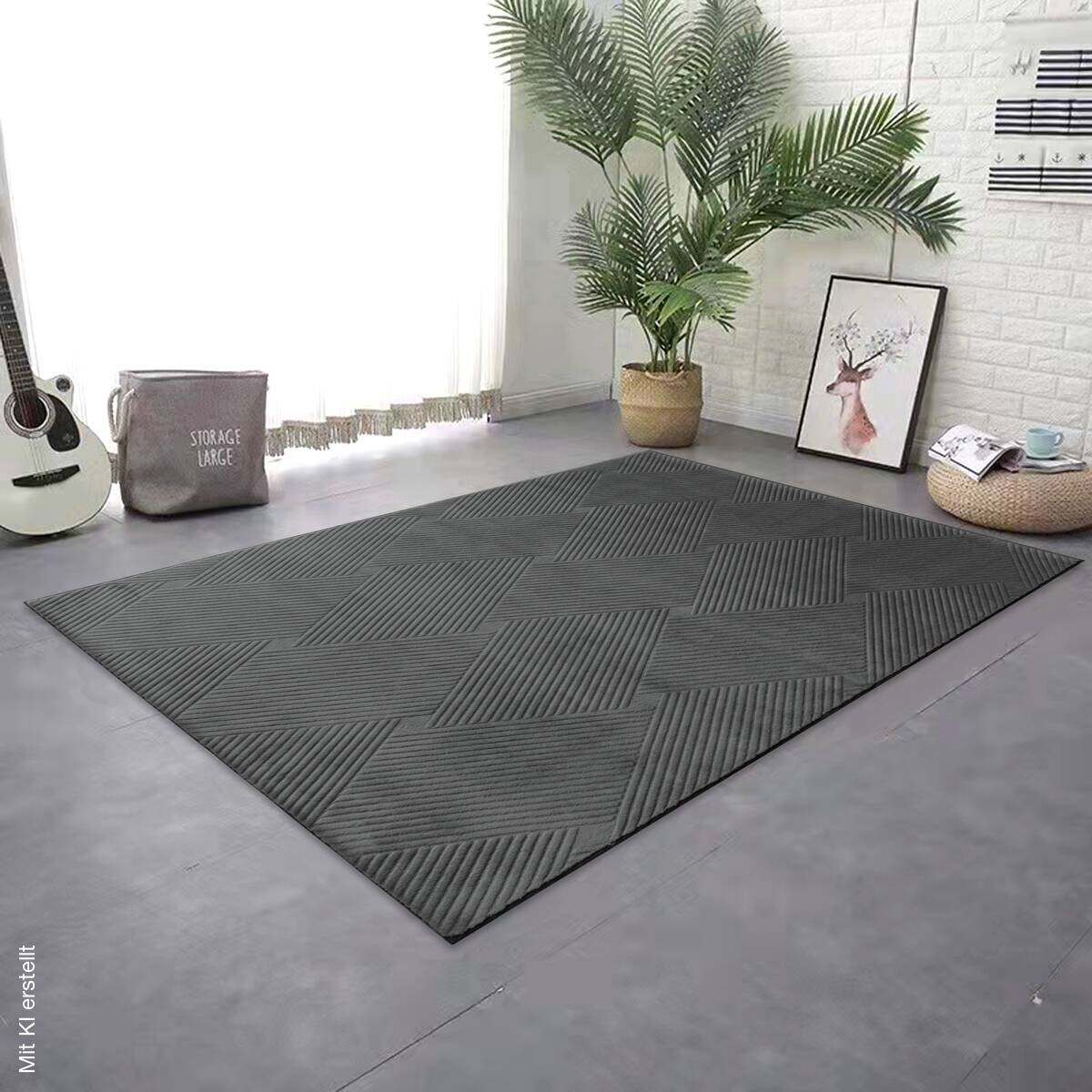 Fellimitat Monaco stone B/L: ca. 160x230 cm