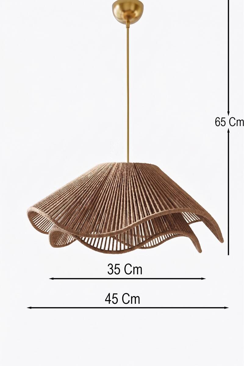 Pendelleuchte braun Metall B/H/T/L: ca. 65x65x65x45 cm E27 1 Brennstellen