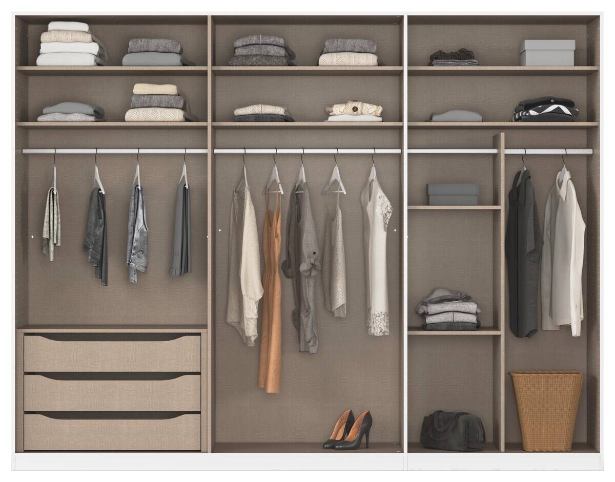 Kleiderschrank Alabama grau B/H/T: ca. 271x210x54 cm